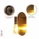 Traditional Gold Metal Minimalist Wall Light
