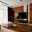 Black Gold Metal Cylinder Wall Light