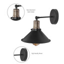 Black Funnel Metal Hinged Wall Light