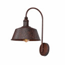 Rusty Brown Metal Step Downward Industrial Retro Wall Light