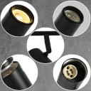 Virmo Side Connected Black Rotatable Cylinder Rod GU10 Spotlight