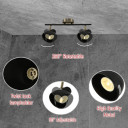 Hektor Antique Silver Black Rotatable GU10 Spotlight Fitting