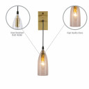 Snowdrop Clear Glass Gold Metal Pendant Wall Light