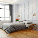 Glass Globe Gold Crescent Metal Modern Wall Light