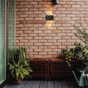 Black 4 Way Up Down Outdoor Modern LED Wall Light