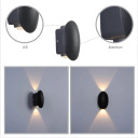 Black Ellipse Up Down Decorative Outdoor Modern LED Wall Light