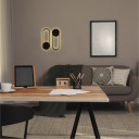 3000K 24W Ellipse Ambient Black LED Wall Sconce