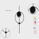 7W 3CCT Geometric Moon Design Modern LED Wall Light