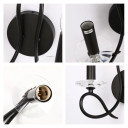 LuxAura Black Candle Wall Lamp