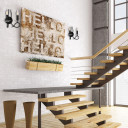 LuxAura Black Candle Wall Lamp