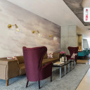 Gold Aluminium Bronze Hinged Body Clear Glass Funnel Wall Light