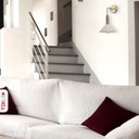 Antique Brass Metal White Cone Suspended Wall Light