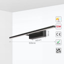 Contemporary Black LED Light for Picture Frames & Bathroom Sanity Mirrors