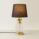 Gold Touch Table Lamp with Black Shade