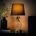 Gold Touch Table Lamp with Black Shade