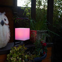 IP44 RGB LED Rechargeable Table Light with White Cube Shade