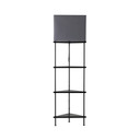3 Shelf Corner Floor Lamp with Grey Shade
