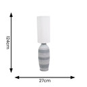 Ceramic Midi Floor Lamp with Cream Shade