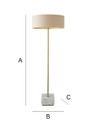 Marble Base Floor Lamp with Wide Shade