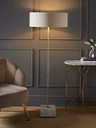 Marble Base Floor Lamp with Wide Shade