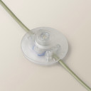 Moss Green Ribbed Fabric Midi Floor Lamp