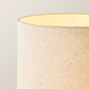 Wooden Bobbin Floor Lamp with Tall Linen Shade
