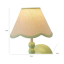 Extra Small Scallop with Green Trim Shade