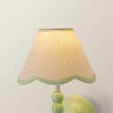 Extra Small Scallop with Green Trim Shade