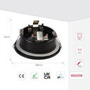 Recessed IP65 GU10 Downlight with Junction Box – Black/White