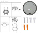 Fool Moon Eyelid LED Diecast Aluminium Round Wall Lamp 20W Cool White 4000K IP54 Grey 275mm