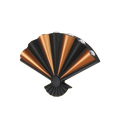Modern Folding Fan 8 way LED Wall Light Black 3000K 8W