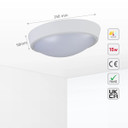 LED Bulkhead Light IP65 Ceiling Wall Interior Exterior 4000K White