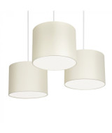 Set Of 3 Cream Torbery Nesting NE Pendant Shades With Diffusers (Shade Only)