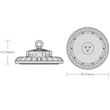 Mirrorstone Commando Plus LED High Bay Selectable Wattage 120-200W & Selectable CCT 4000/5200/6500K