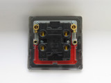 Varilight Antique Brass Screwless 45A Cooker Switch (Single Plate, Red Rocker)