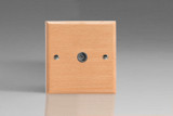 Varilight Scandic Beech Kilnwood 1-Gang TV Socket, Co-Axial