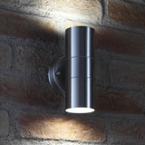 Auraglow Stainless Steel Up/Down Winchester Wall Light (SKU: CLEAR-MS-AGW-378)