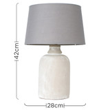 Taite Grey Cement Base Table Lamp with Shade