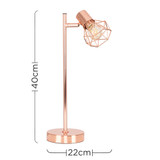 Angus Copper Geometric Adjustable Desk Lamp