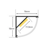 SlimPro Corner LED Profile/Extrusion, 2m, Diffusers Available