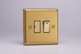 Varilight Brushed Brass 13A Switched Fused Spur