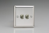 Varilight Mirror Chrome 10A 1 or 2 Way Chrome Toggle Switch (1-4 Gang)