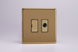 Varilight Polished Brass Screwless 13A Unswitched Fused Spur