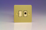 Varilight Brushed Brass Ultraflat 13A Unswitched Fused Spur