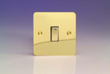 Varilight Polished Brass Ultraflat 1-Gang 20A Double Pole Rocker Switch