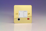 Varilight Polished Brass Ultraflat 13A Switched Fused Spur + Neon + Flex Outlet