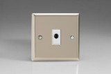 Varilight Satin Chrome 16A Flex Outlet Plate