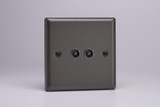 Varilight Graphite 21 TV Socket, Co-Axial (1-2 Gang)