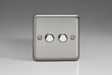 Varilight Matt Chrome 6A 1 Way Push-to-Make Momentary Chrome Switch (1-4 Gang)