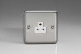 Varilight Matt Chrome 1-Gang 2A Round Pin Socket